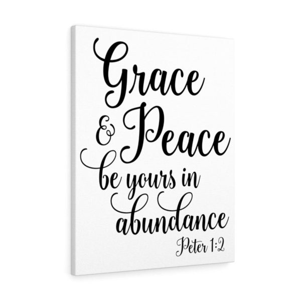 Scripture Canvas Grace & Peace Peter 1:2 Christian Bible Verse Meaningful Framed Prints, Canvas Paintings - Image 2