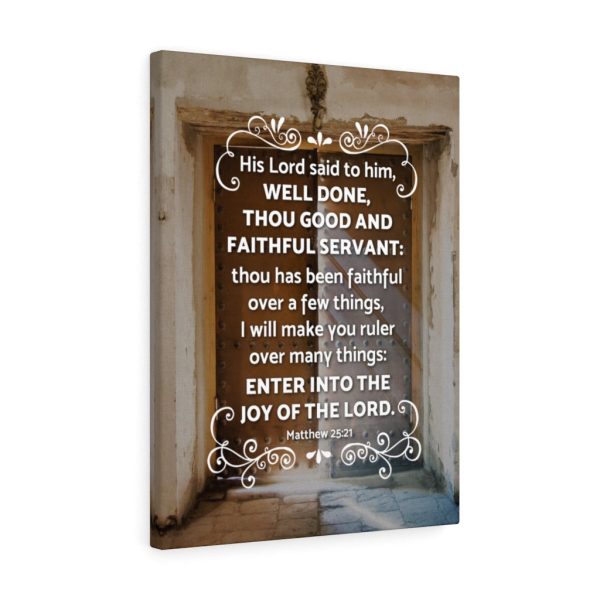 Scripture Canvas Enter Into The Joy of The Lord Matthew 25:21 Christian Bible Verse Meaningful Framed Prints, Canvas Paintings - Image 3