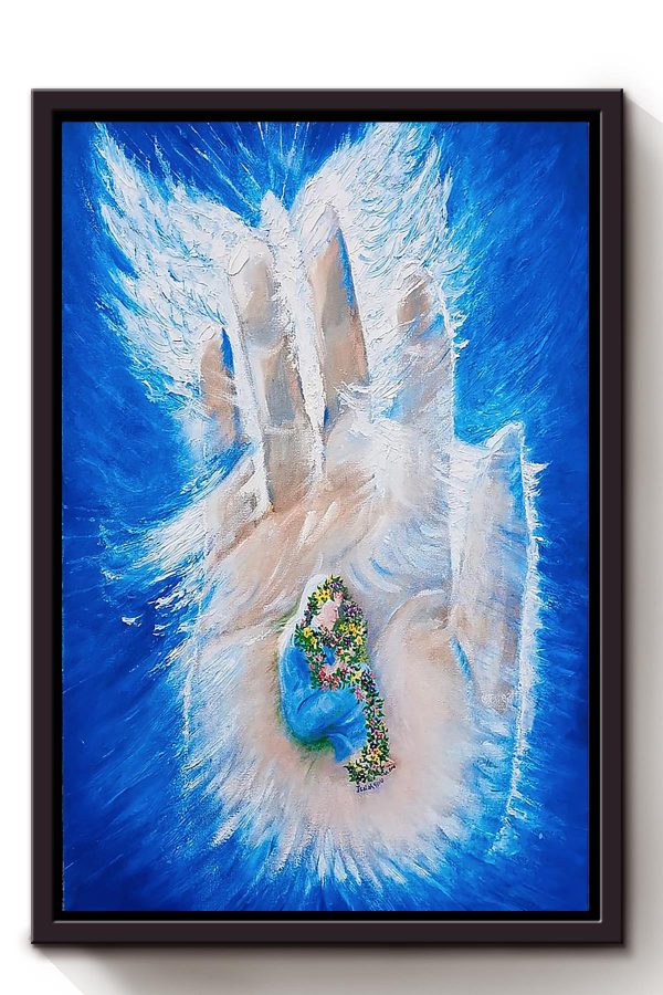 Lying In God's Hand Christian Gift For Christmas Decor Son Of God Framed Canvas Framed Prints, Canvas Paintings