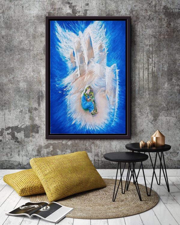 Lying In God's Hand Christian Gift For Christmas Decor Son Of God Framed Canvas Framed Prints, Canvas Paintings - Image 4