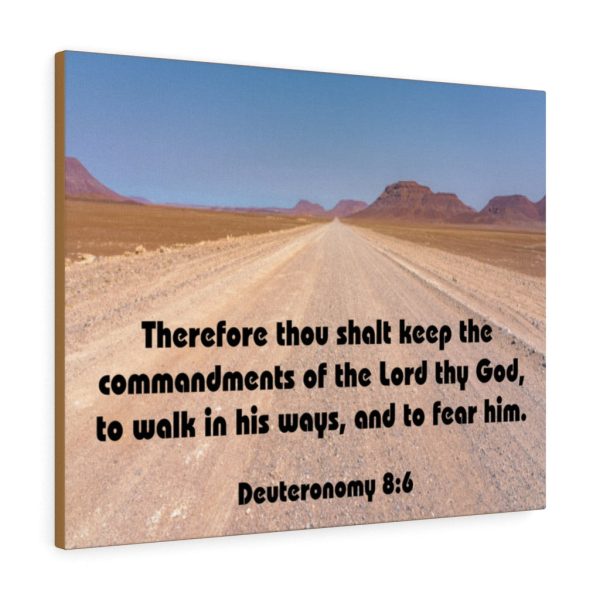 Bible Verse Canvas The Commandments of The Lord Thy God Deuteronomy 8:6 Christian Scripture Ready to Hang Faith Print Framed Prints, Canvas Paintings