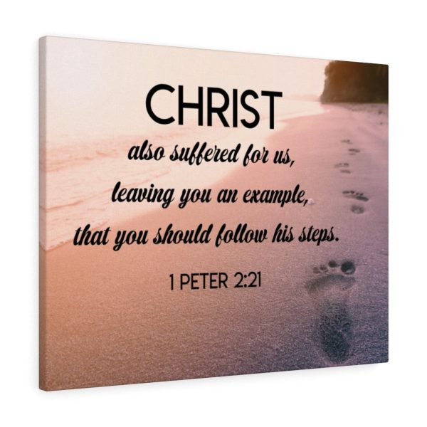 Scripture Canvas Follow Christ Steps 1 Peter 2:21 Christian Bible Verse Meaningful Framed Prints, Canvas Paintings - Image 3