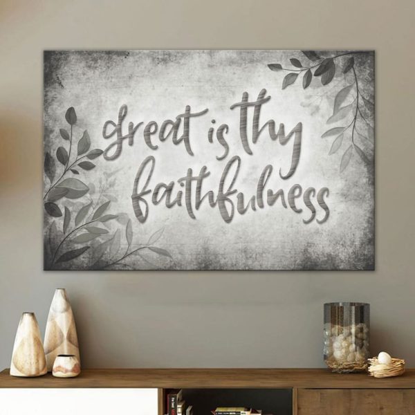 Great Is Thy Faithfulness Canvas Gallery Painting Wrapped Canvas Canvas Print, Christian Hymns Canvas Gallery Painting Wrapped Canvas - Image 3