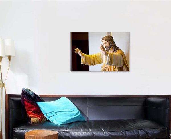 Jesus Statue 3 Christian Premium Multi Canvas Prints, Multi Piece Panel Canvas Luxury Gallery Wall Fine Art Print - Image 3