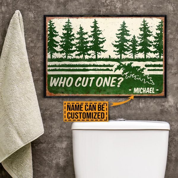 here Gifts Personalized Camping Trees Who Cut One Canvas Home Decor