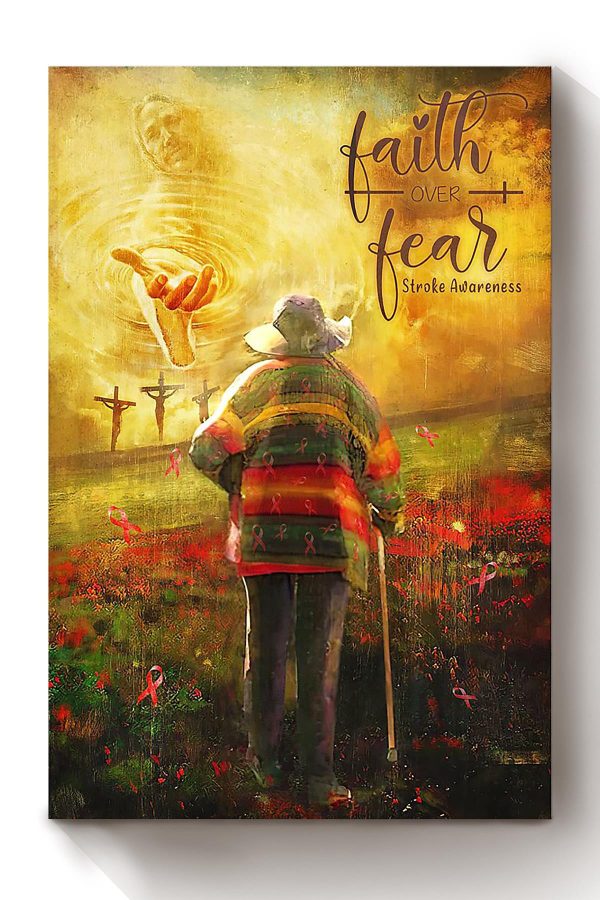 Faith Over Fear Christian Gift For Christmas Decor Son Of God Canvas Framed Prints, Canvas Paintings