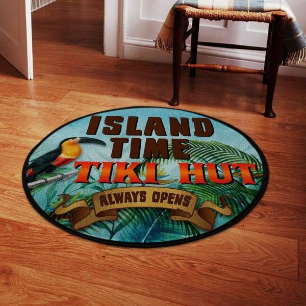 Tiki Bar Living Room Round Mat Circle Rug - Image 4