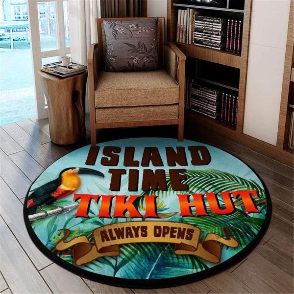 Tiki Bar Living Room Round Mat Circle Rug - Image 2