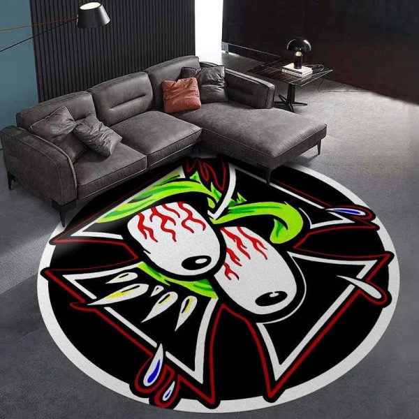 Rat Fink Garage Round Mat Round Floor Mat Room Rugs Carpet Outdoor Rug Washable Rugs - Image 3