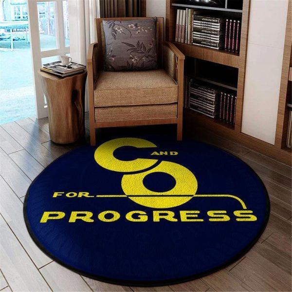 Coprogress Round Mat C&O For Progress Round Floor Mat Room Rugs Carpet Outdoor Rug Washable Rugs - Image 2