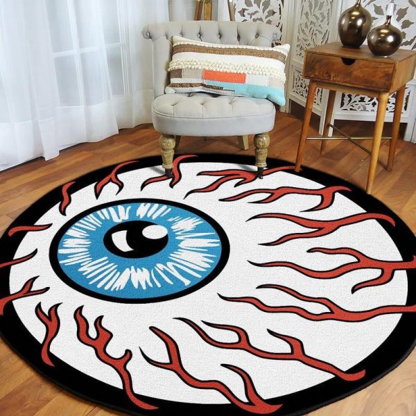 Eyeball Rat Fink Hot Rod Round Mat Round Floor Mat Room Rugs Carpet Outdoor Rug Washable Rugs - Image 2