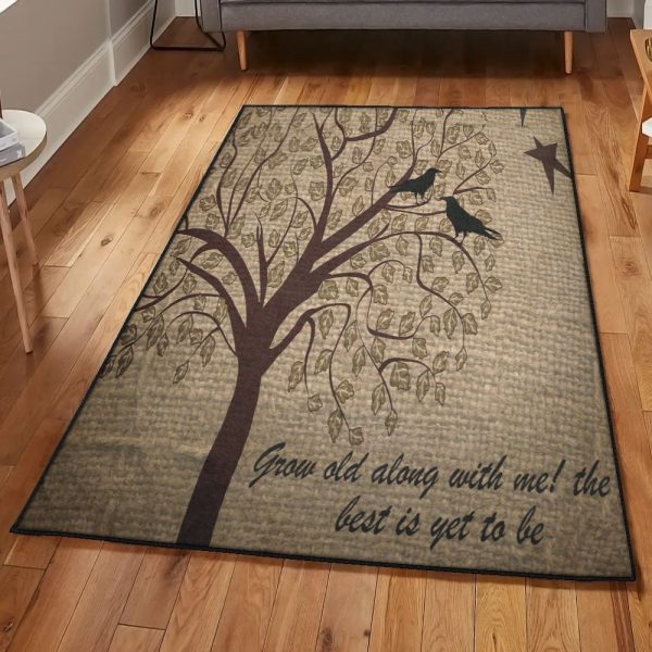 Plants Lover Gift Large Tree Of Life Rug Rectangle Rugs Washable Area Rug Non-Slip Carpet For Living Room Bedroom