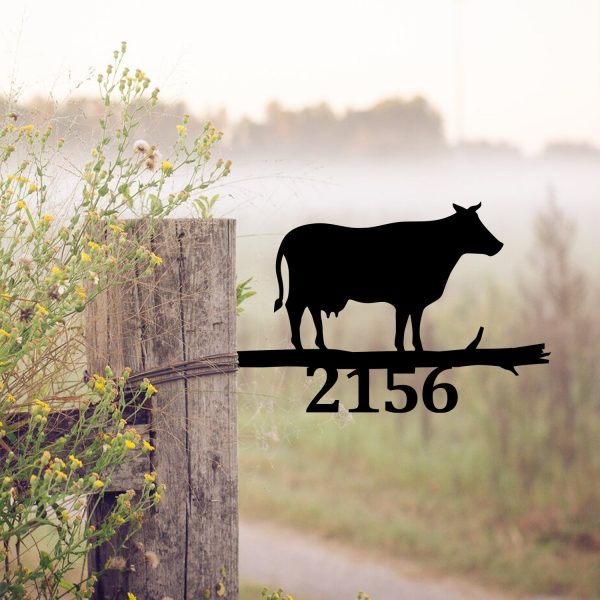 Custom Funny Cow Metal Tree Stake, Farm, Barn Decoration Laser Cut Met - Image 2