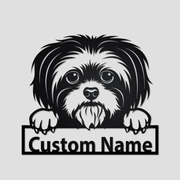 Personalized Custom Shih Tzu Metal Sign for Dog Lover Custom Name Deco