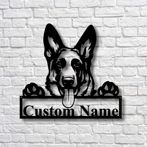 Personalized Custom German Shepherd Dog Metal Sign for Dog Lover Custo