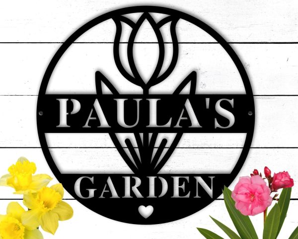 Custom Metal Garden Sign Custom Garden Sign Personalized Garden Sign G