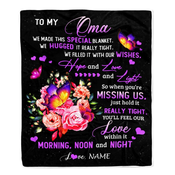 Personalized Oma Blanket From Grandkids Granddaughter We Made This Spe