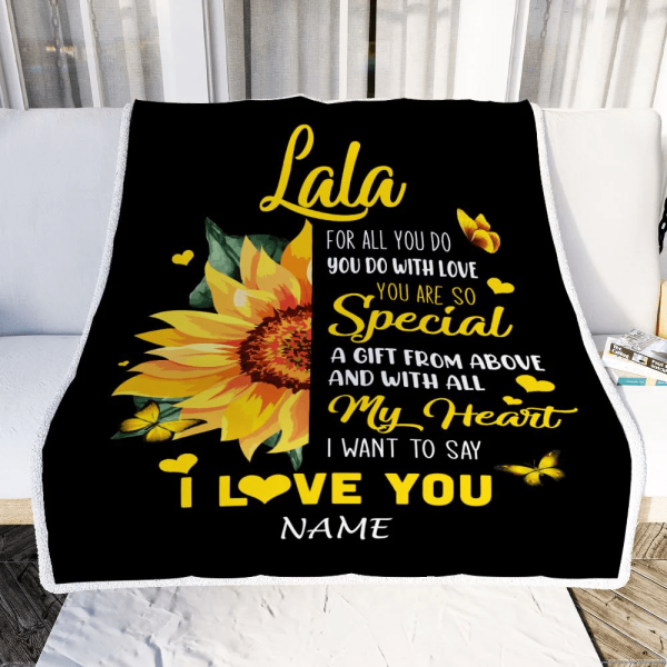 Personalized To My Lala Blanket From Grandkids Granddaughter I Want To - Image 3