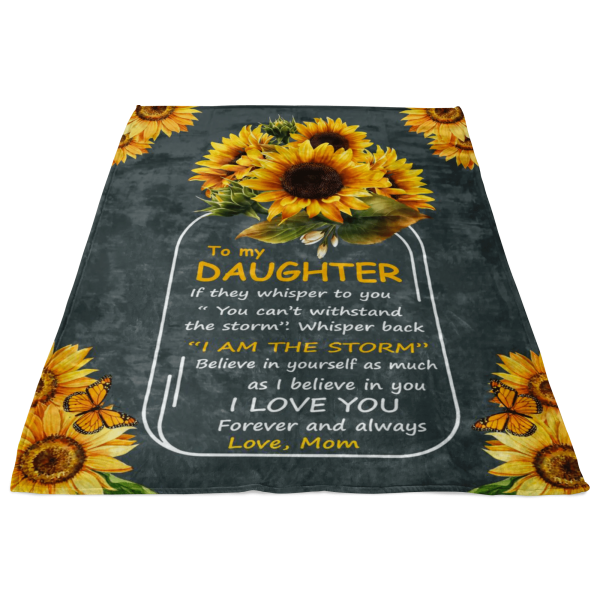 To My Daughter - Sunflower Blanket - Image 2