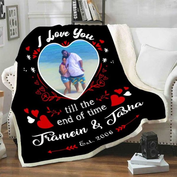 Valentine Day Gift For Wife Customized Photo Blanket, Gift For Couples - Image 4