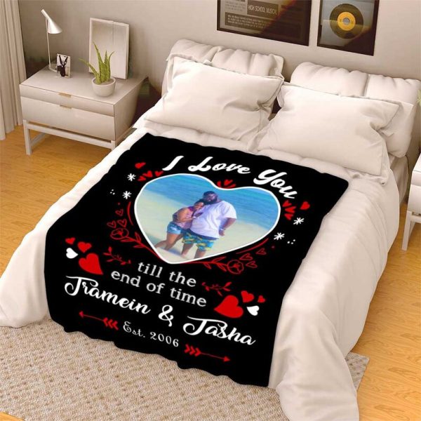 Valentine Day Gift For Wife Customized Photo Blanket, Gift For Couples - Image 5