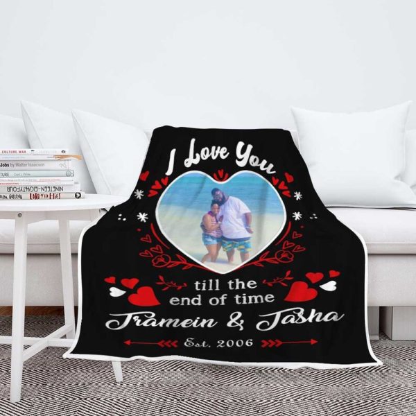 Valentine Day Gift For Wife Customized Photo Blanket, Gift For Couples - Image 6