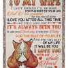Couple Foxes To Wife Love You For The Rest Of My Life Fleece Blanket