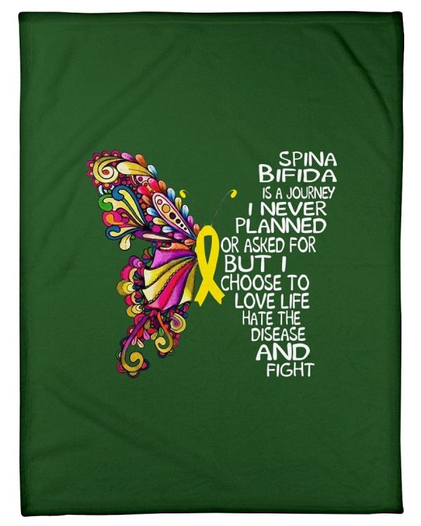 Spina Bifida Is A Journey I Never Planned Fleece Blanket - Image 2