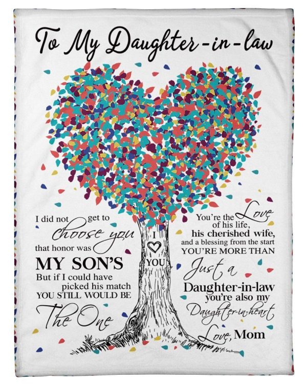 Lovely Message For Daughter-in-law From Mom Fleece Blanket - Image 4