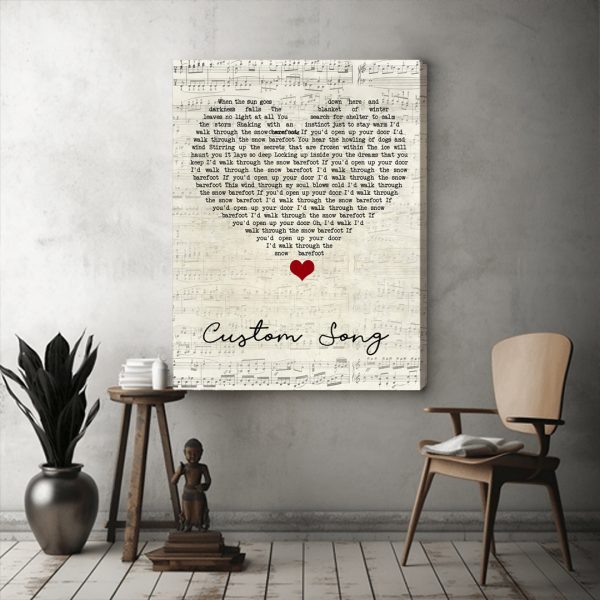 Stevie Nicks Leather And Lace Script Heart Song Lyric Art Print - Canvas Print Wall Art Home Decor - Image 5