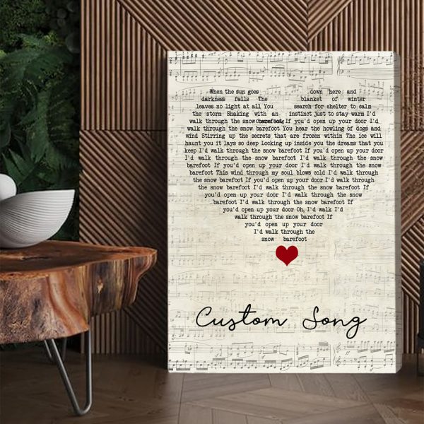 Stevie Nicks Leather And Lace Script Heart Song Lyric Art Print - Canvas Print Wall Art Home Decor - Image 4