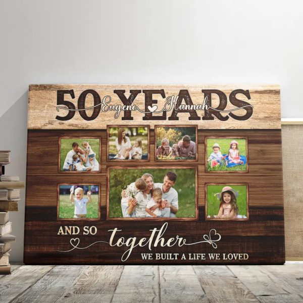 Personalized Canvas Prints, Custom Photos, Couple Gifts, Anniversary Gifts, 50th Anniversary Couple Love Wife Husband Dem Canvas - Image 3