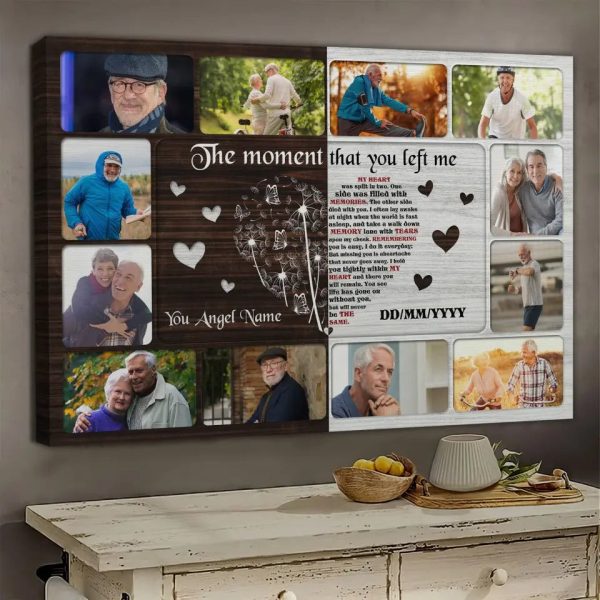 Personalized Canvas Prints, Custom Photo, Memorial Photo Collage Loss Of A Loved One Gifts, Unique Bereavement Gifts Dem Canvas - Image 2