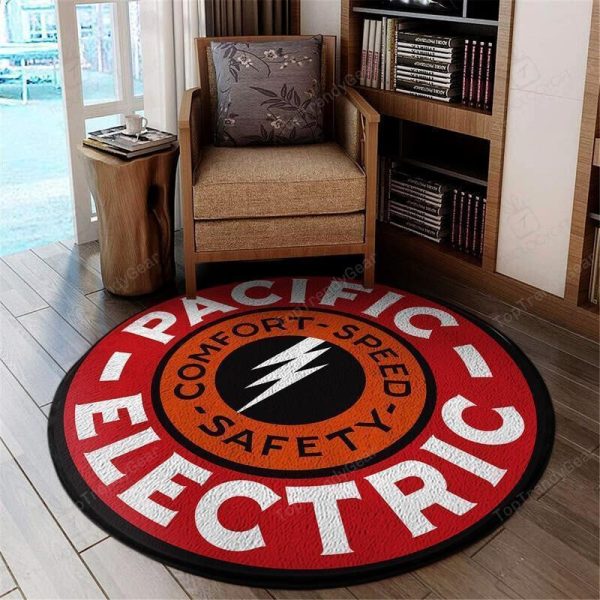 Perr Round Mat Pacific Electric Railroad Round Floor Mat Room Rugs Carpet Outdoor Rug Washable Rugs - Image 2