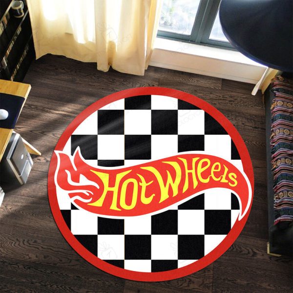 Hot Wheels Speedway Racing Round Mat Round Floor Mat Room Rugs Carpet Outdoor Rug Washable Rugs