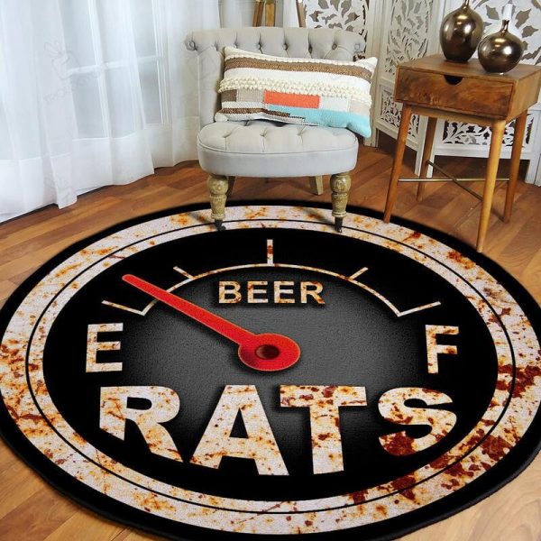 Rat Rod Hot Rod Round Mat Round Floor Mat Room Rugs Carpet Outdoor Rug Washable Rugs