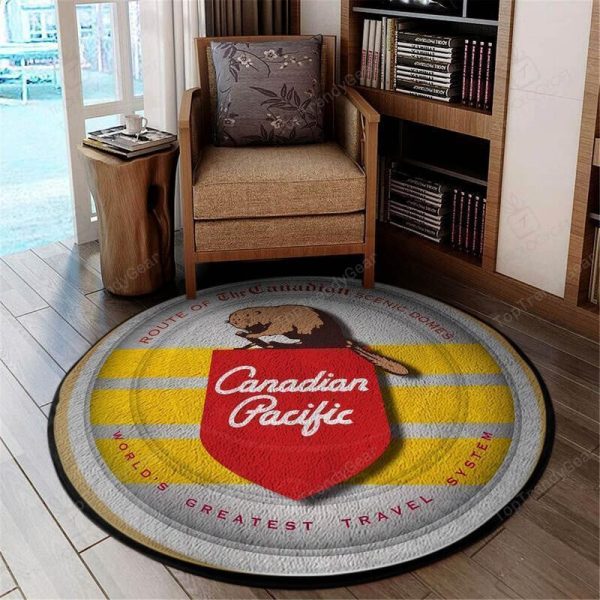 Cpr Round Mat Canadian Pacific Railroad Round Floor Mat Room Rugs Carpet Outdoor Rug Washable Rugs - Image 2