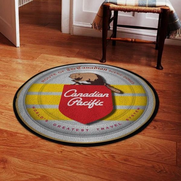 Cpr Round Mat Canadian Pacific Railroad Round Floor Mat Room Rugs Carpet Outdoor Rug Washable Rugs