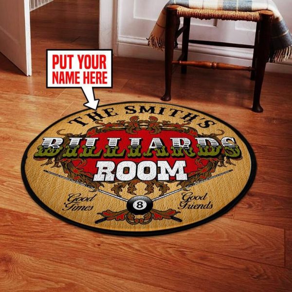 Personalized Pool Hall Round Mat Round Floor Mat Room Rugs Carpet Outdoor Rug Washable Rugs - Image 2