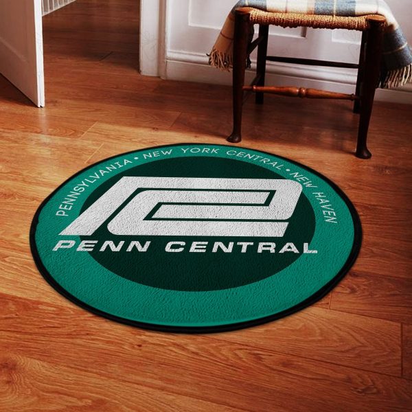 Pcr Round Mat Penn Central Railroad 04523 Living Room Rugs, Bedroom Rugs, Kitchen Rugs - Image 2