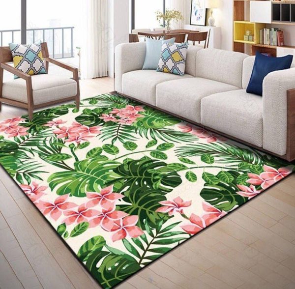 Flower Rectangle Rug Decor Area Rugs For Living Room Bedroom Kitchen Rugs Home Carpet Flooring Rs013730 Print