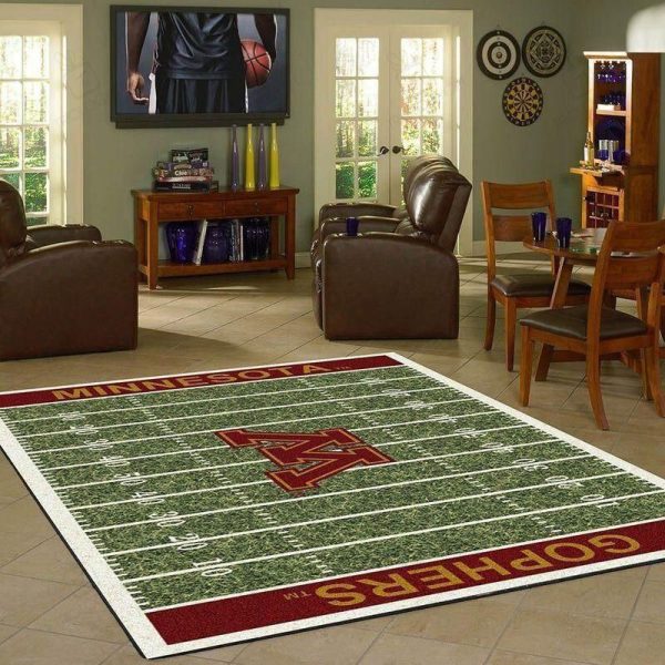 Nfl Football Fans Minnesota Golden Gophers Home Field Football Rectangle Area Rugs Carpet For Living Room, Bedroom, Kitchen Rugs, Non-Slip Carpet Rp123166 Print